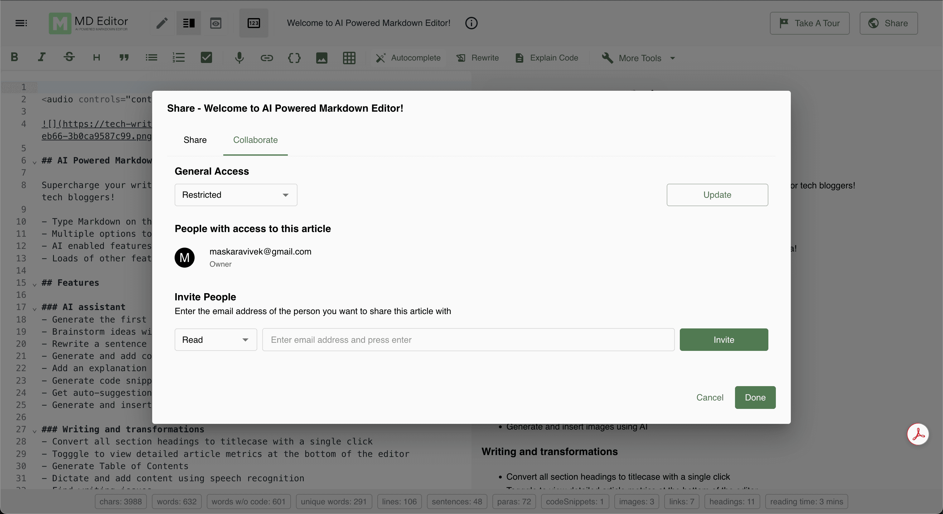 Collaborate on Articles with Your Team