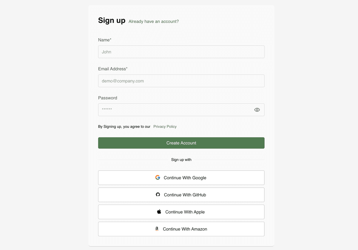 Login with GitHub!