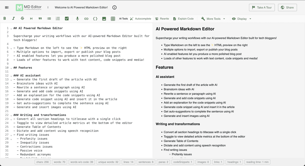 Revamped Markdown Editor