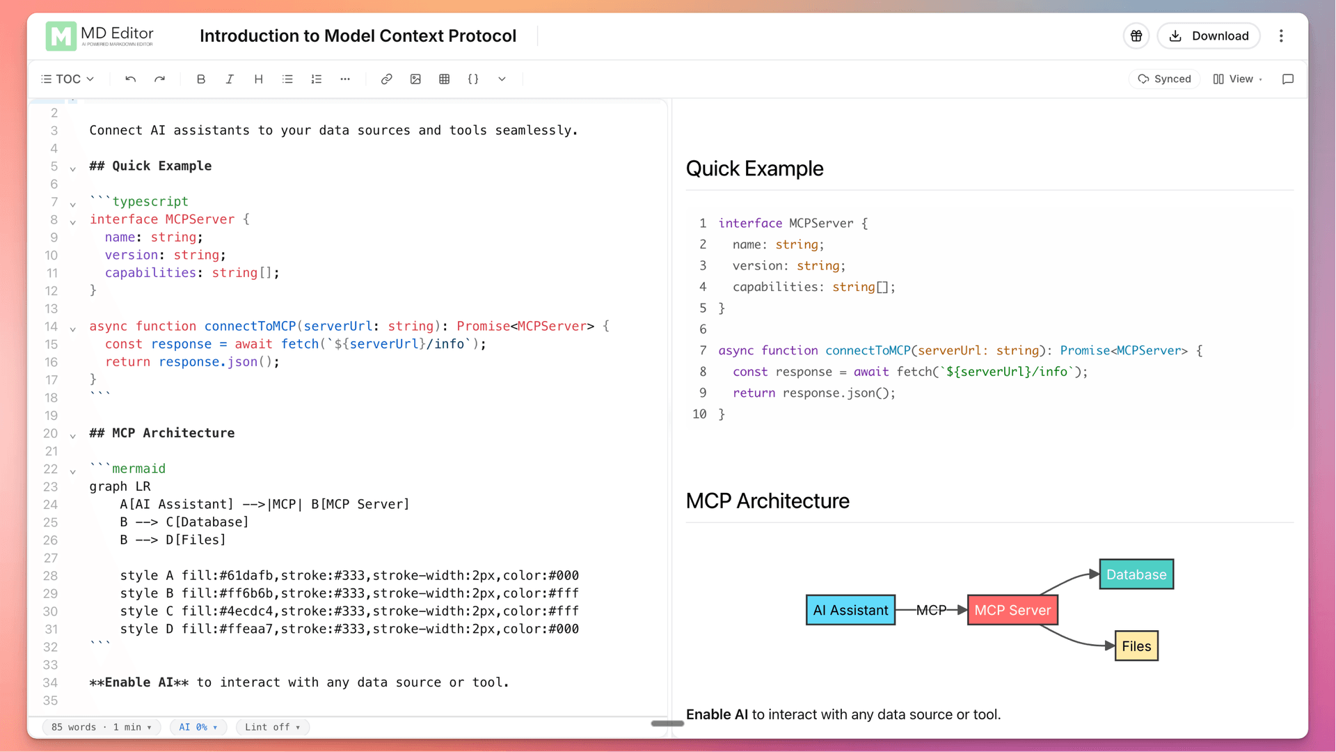 MD Editor - AI-Powered Markdown Editor for Writers, Developers ...