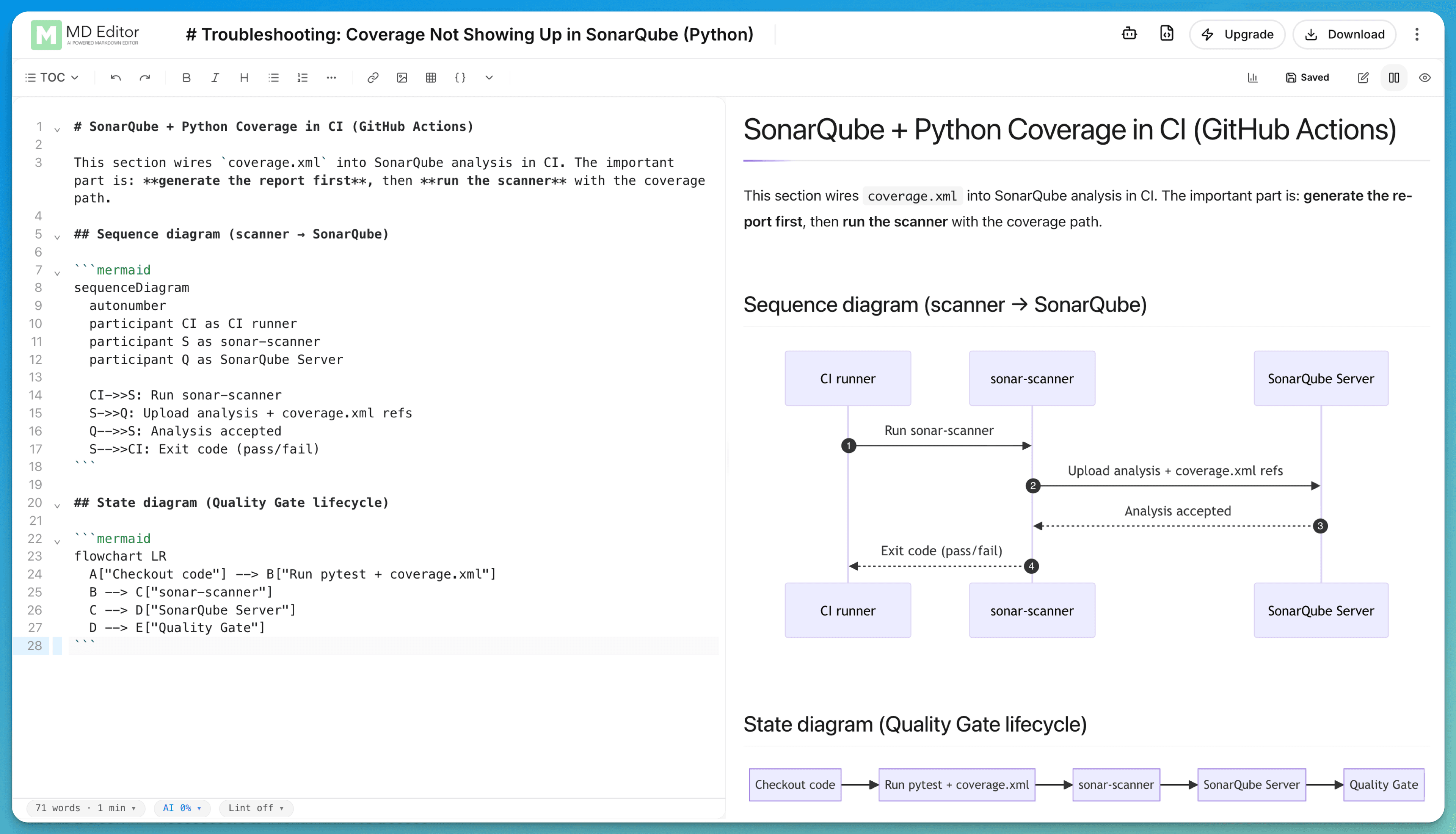 Markdown viewer screenshot 3
