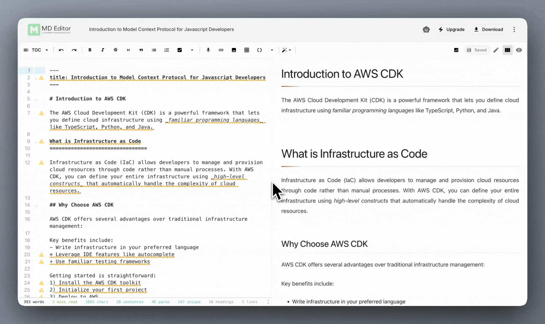 MD Editor - AI-Powered Markdown Editor for Writers, Developers ...