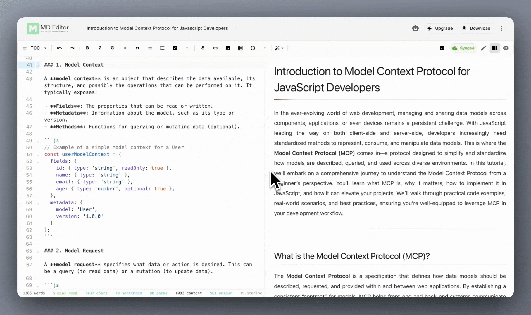 MD Editor - AI-Powered Markdown Editor for Writers, Developers ...