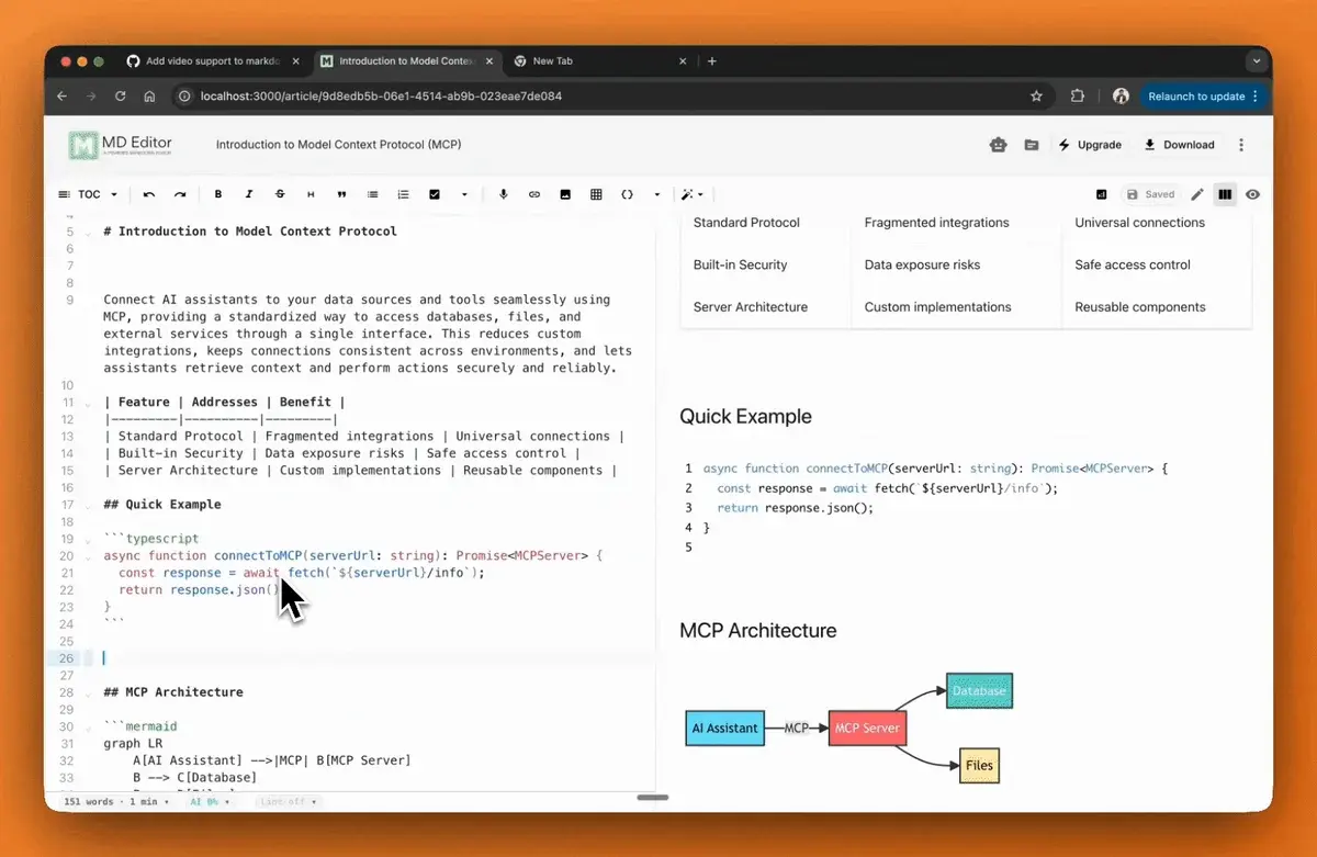 Video Support: Embed Videos in Your Markdown Documents